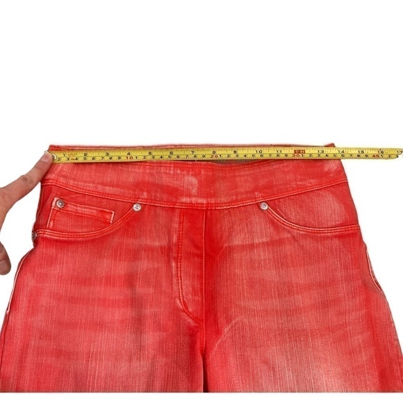 NWT Coral Pink Cropped Denim Bermuda Short Capri Pant - Picture 6 of 8